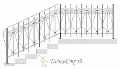 Кованые перила №1 в Екатеринбурге фото
