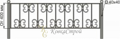 Кованая оградка №87 в Екатеринбурге фото
