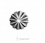 19-3033 Штампованный цветок 10х10 см, толщина 2 мм