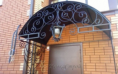 Кованый козырек №107 в Екатеринбурге фото
