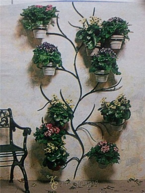 Кованая подставка для цветов №21 в Екатеринбурге фото
