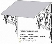 Кованый козырек №27 в Екатеринбурге фото
